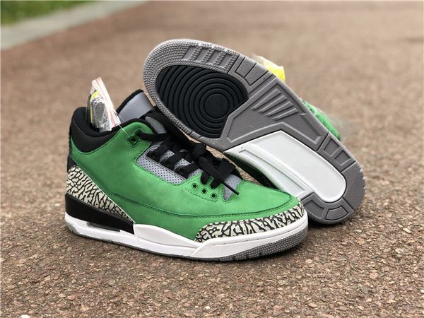 

2019 new 3 oregon collaboration de igner ba ketball hoe brand duck iii apple green yellow trike black fa hion port neaker with box