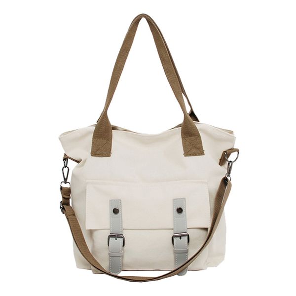 

women's large capacity shoulder bags ladies trend canvas bag large pocket casual tote shopping bag handbag female messenger bags