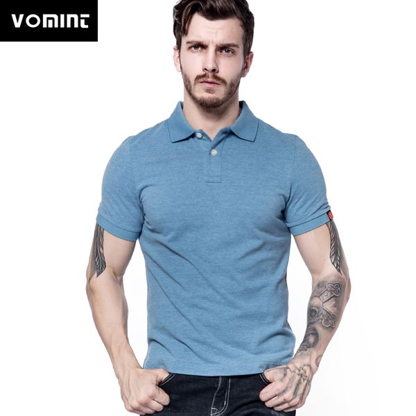

Vomint 2018 Summer New Mens Cotton Polo Shirts Short Sleeve Solid Color Shirts for Male M -3xl Bp061 Designer Polo Shirts Men