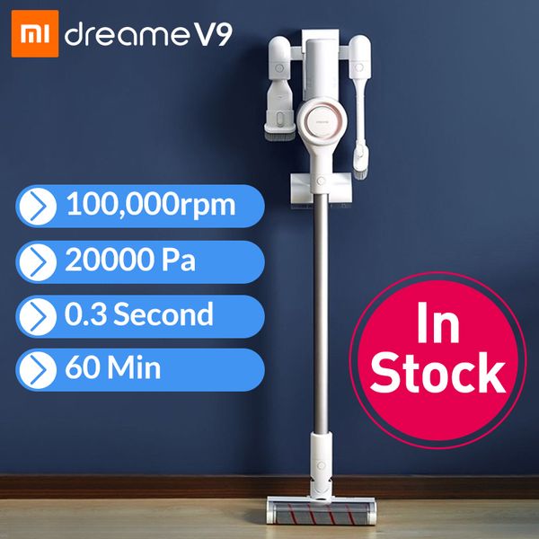 

presale)xiaomi mijia dreame v9 handheld cordless vacuum cleaner protable wireless cyclone filter 115aw strong suction carpet dust collector
