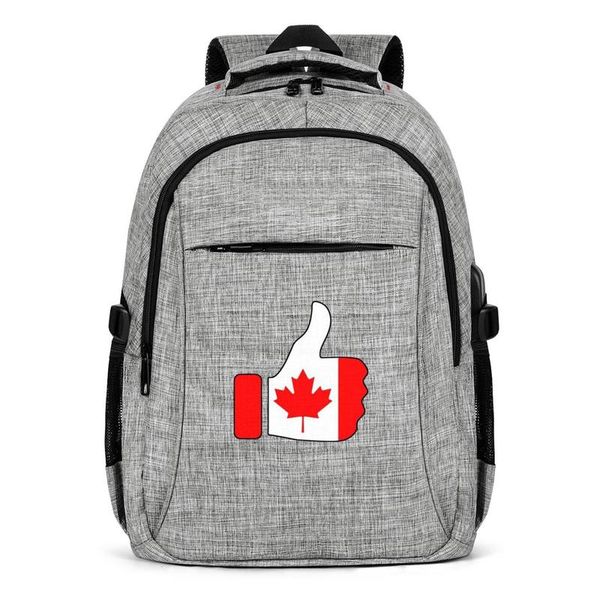 

thumbs up канада флаг мода путешествия рюкзак, дизайн pop ограниченное издание прочный и удобный подходит для школы рюкзак махая