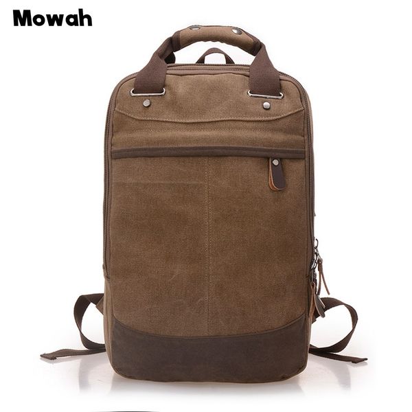 

mowah big capacity double shoulder bags men backpack portable retro tourism travel backpacks washing canvas durable bag bix028p4