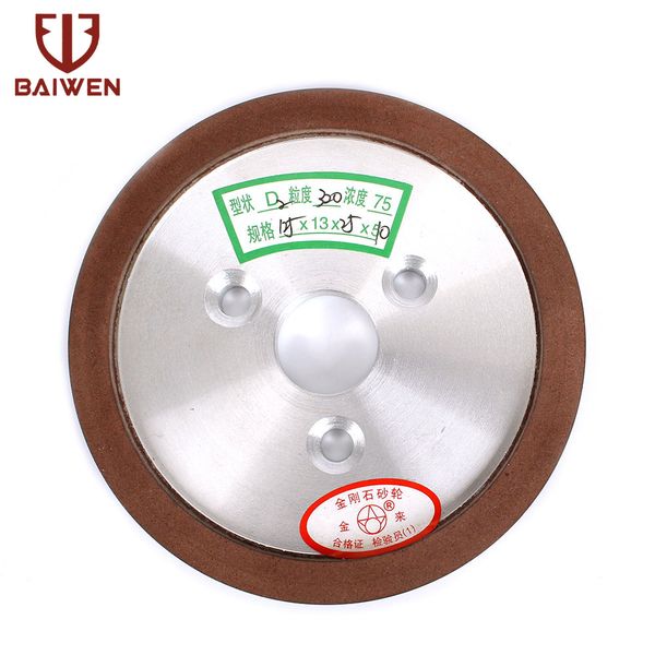 

5" resin bond butterfly-shape diamond grinding wheel three hole grinder 150/240 grit for carbide abrasive milling cutter tool