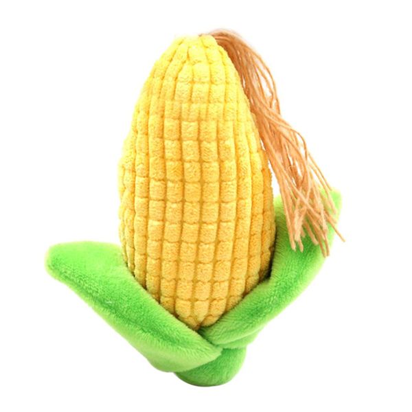 

pet dog chew toy soft cloth corn cactus squeaky sound puppy bite play toys