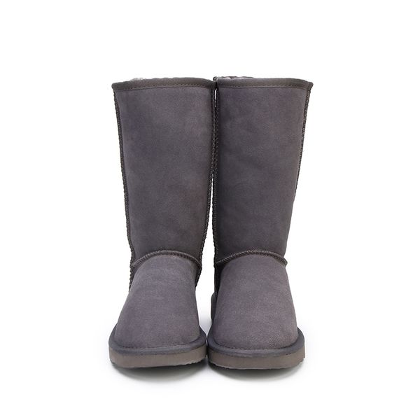 

habuckn высокий снег для женщин обувь овчина кожа мех подкладка большие девочки высокая шерсть бедра зимние сапоги черный y200115, Black