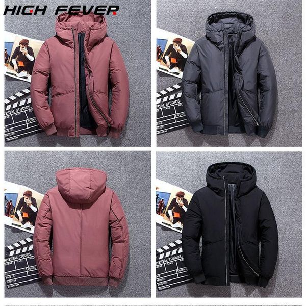 

2019 пуховик мужчины зима переносимость теплый 90% белая утка вниз с капюшоном человек пальто jaqueta chaqueta hombre мужчина для, Black