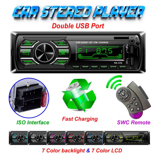 

auto radio car radio car stereo audio in-dash aux input fm receiver sd usb mp3 player multimedia player #yl5