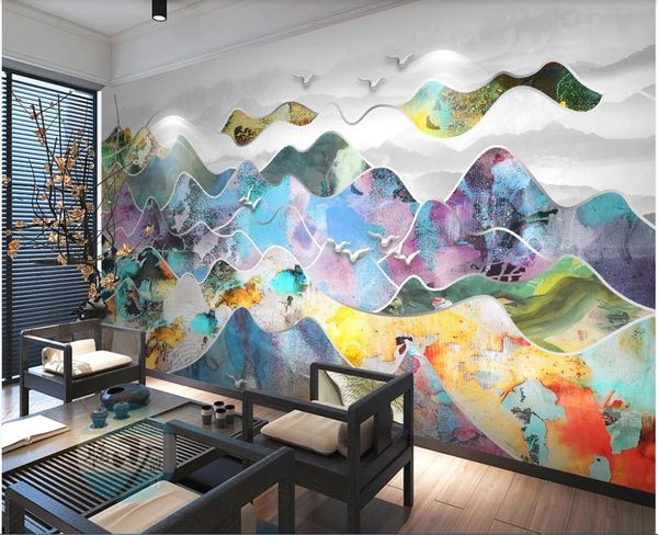 

3d wallpaper custom p murals ink landscape decorative art tv sofa background wall decor wall art pictures