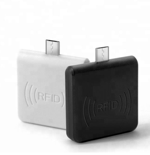 Mini 125 kHz 13,56 MHz Smart Android RFID-Kartenleser Micro-USB-RFID-Lesegeräte für Em4100, TK4100, NFC 213 215 F08 S50 S70 Zugangskontrollleser