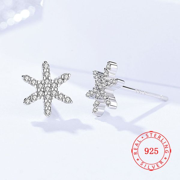 

christmas gift tiny delicate girl gift micro pave cz tiny star charm 925 sterling silver cute star earring college earrings, Golden;silver