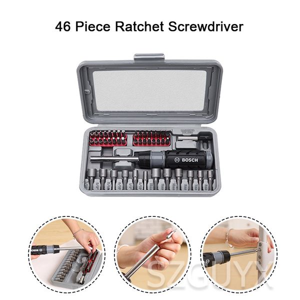 

household screwdriver bit repair kit multi-specification sleeve set combination tool ratchet set of 46 screwdriver sets