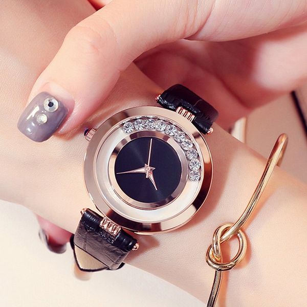 

women's watches saat ladies watch female luxury bracelet watches rhinestone clock girls, Slivery;brown