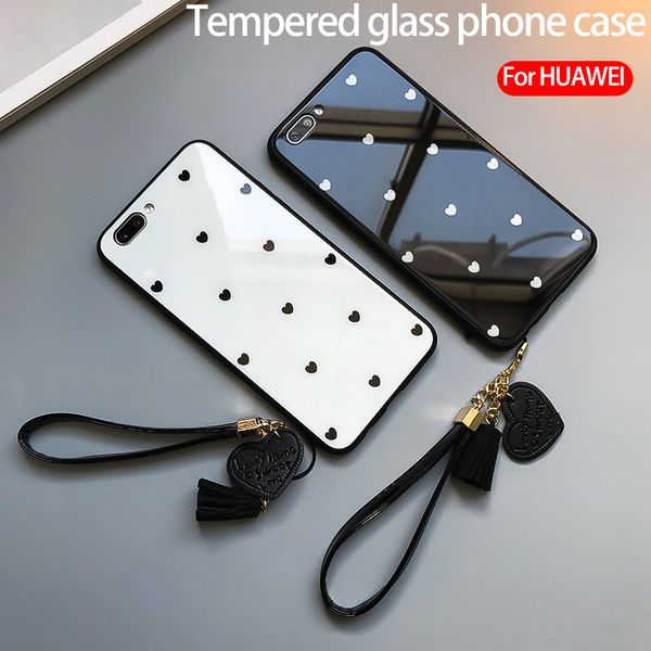 

для huawei p30 pro чехол для телефона маленькая любовь из закаленного стекла чехол для мобильного телефона тпу мягкий край защитный чехол от