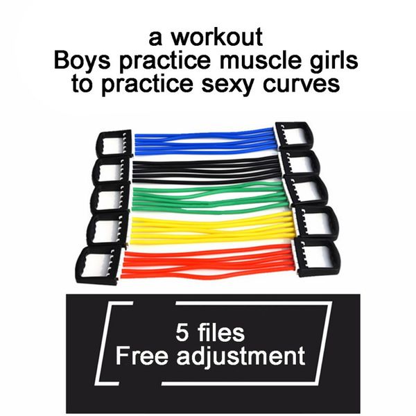 

resistance bands chest expander removable latex tube spring exerciser fitness equipment