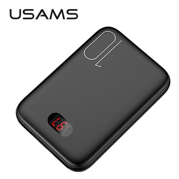 

usams portable mini 10000mah power bank with led light external battery usb charging powerbank for xiaomi iphone xs samsung pack