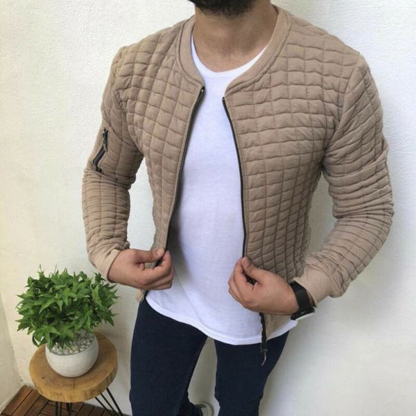 

hirigin fashion men casual cotton jacket warm winter baseball coat slim outwear overcoat man long sleeves zipper jackets, Black;brown
