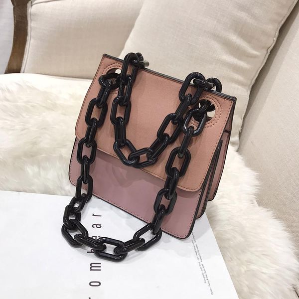 

simple leather women's bags fashion chain flap shoulder bag luxury handbags for women 2019 scrub crossbody bags #15