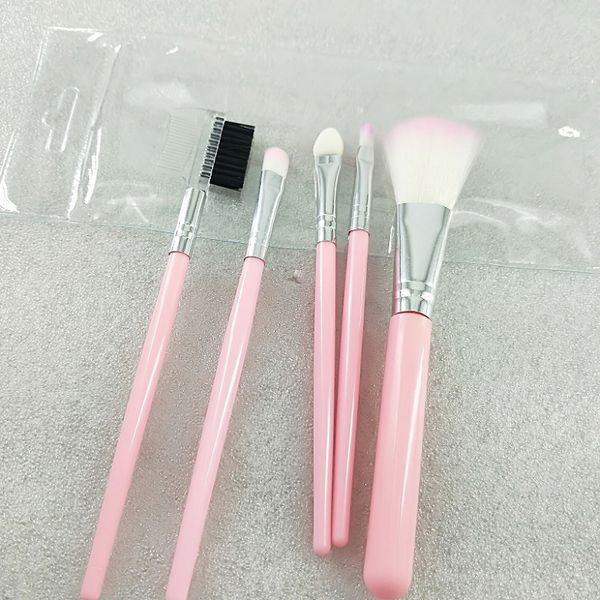 

5pcs/set opp bag makeup brushes pink mini lovely makeup tools powder brush lip bush dhl ing