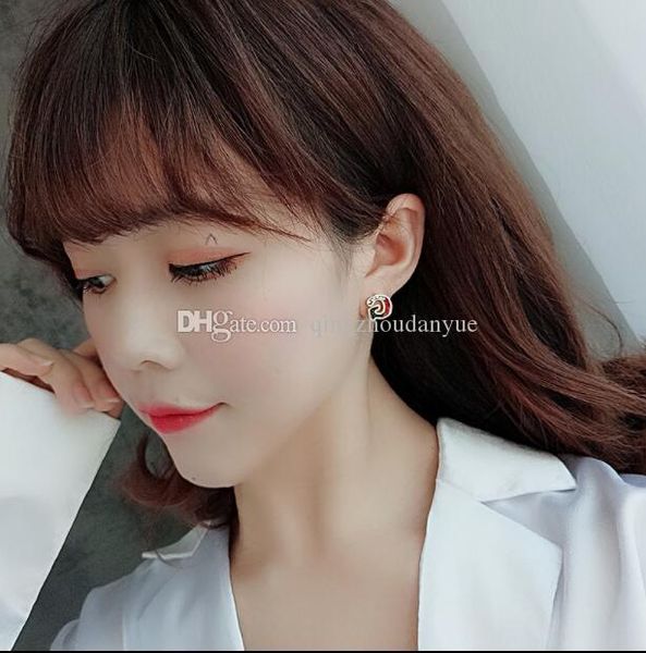 

цвет rhinestone g-образный титана стали небольшие серьги гипоаллергенные серьги серьги женские аксессуары, White