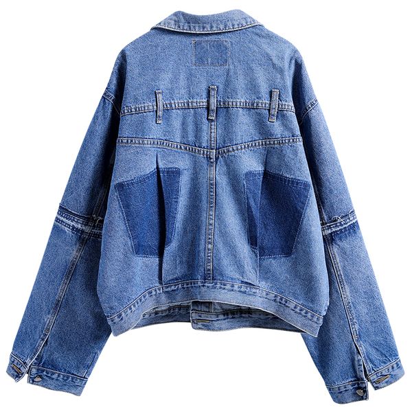 

2019 vintage harajuku jeans jackets female casual basic coat women hole bf denim jacket women loose harajuku streetwear, Black;brown