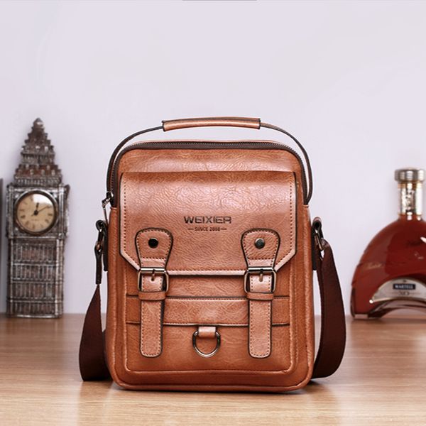 

puimentiua 2020 men messenger bags crossbody business casual large capacity handbag male pu leather shoulder bag women