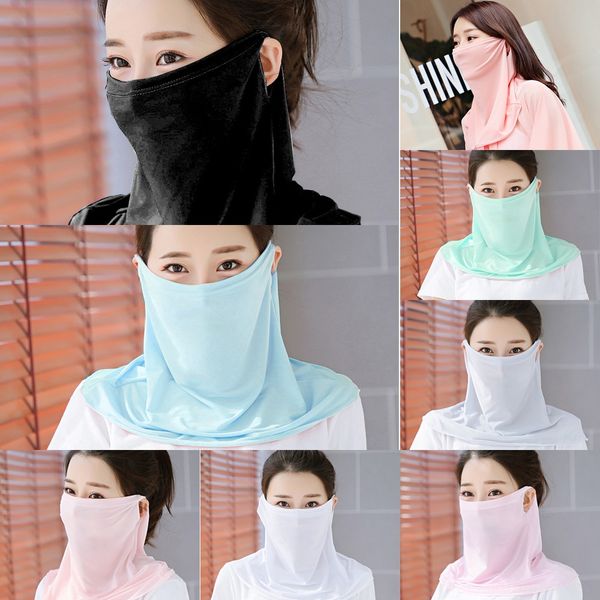

fhfra stylish mask scarf magic neck face cover protector sports windproof cycling headband scarf outdoor bandanas face mask, Black