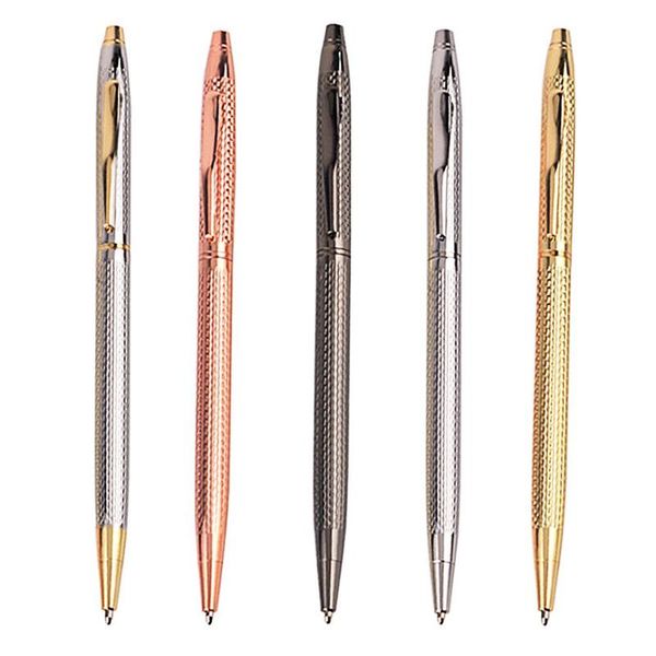 

Slim Metal Ballpoint Pen Vintage Gold Silver Ball Pen For Business Writing Office School Supplies Stationery, Multi-colored