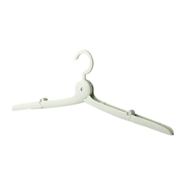 

portable travel foldable plastic clothes holder racks folding clothes hanger green
