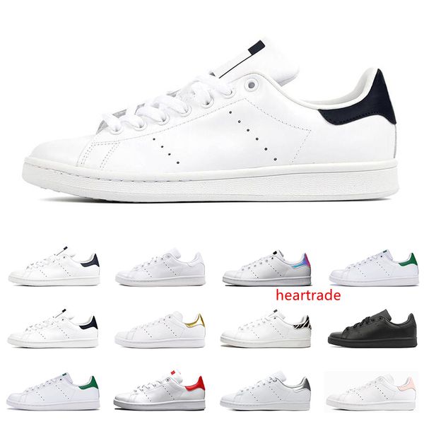 

2020 smith men women flat sneakers green black white navy blue oreo rainbow stan fashion mens trainer outdoor sports shoes size 36-44