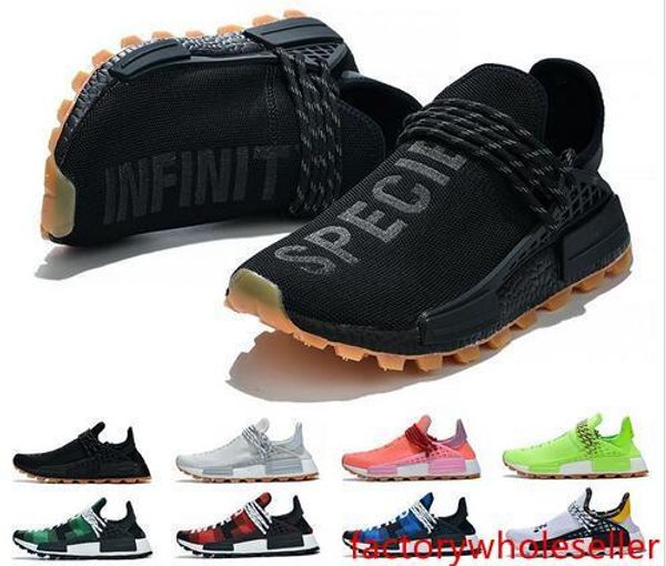 

human race mens women running shoes pharrell williams hu runner white black yellow red green grey blue sport trainers size 36-47 sale online