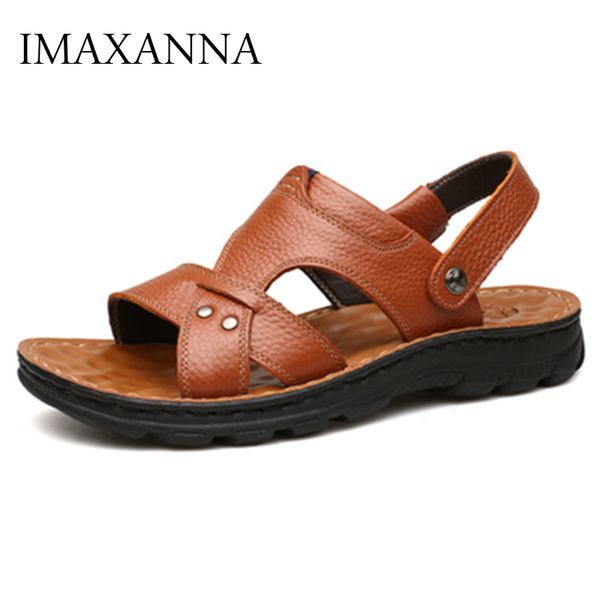

imaxanna summer men shoes man sandals cross border summer male fashion drive sandals male casual shoes dropshipping, Black