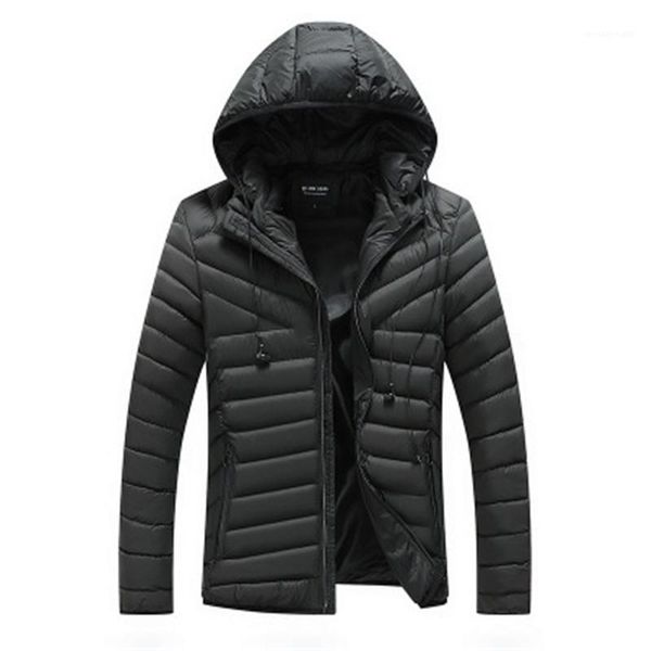 

cotton clothes cold coat resistant cotton solid color jacket clothing outerwear men jackets cotton clothes keep warm overcoat for male, Black