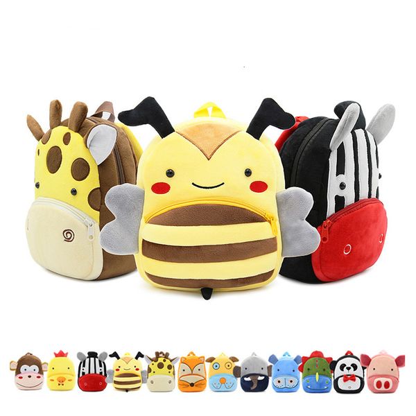 

mini new plush cartoon children backpacks kindergarten schoolbag animal monkey kids children school bags for girls boys backpack