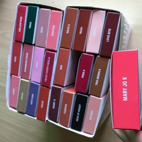 

12 компл. Высокое качество 42 Styles LIP KIT 1 губная помада + 1 жидкая матовая губная помада для губ в красном бархатном макияже в наличии