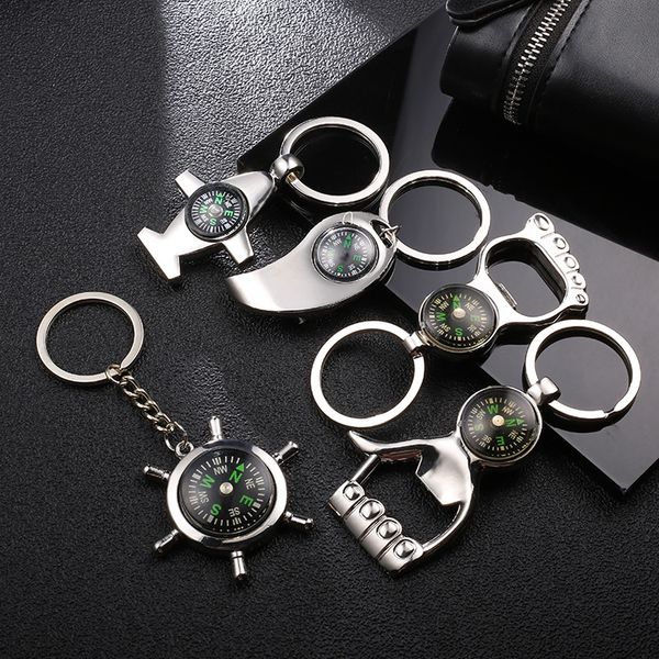

premium mini camping hiking compasses outdoor travel portable alloy silver navigation keychain wild survival tool giftshot