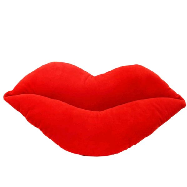 

cushion 3 size office soft lip shaped pillow doll plush+ pp cotton pink red car sofa living room bedroom bed playroom