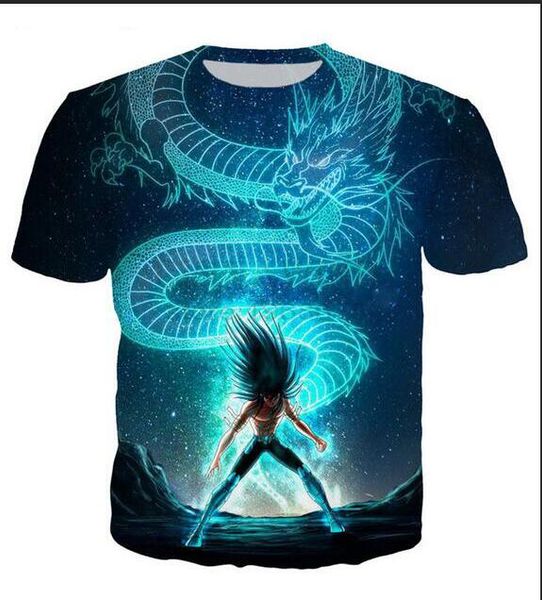 Neue Mode Herren/Damen Drachen T-Shirt Sommer Stil Lustige Unisex 3D Druck Casual T Shirt Tops Plus Größe AA0137