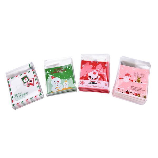 

new self adhesive cookie candy package gift bags christmas cookie case