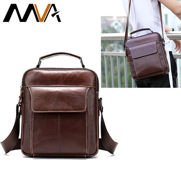 

mva men's genuine leather bags men's shoulder bag small male handbag crossbody bags man business messenger bag men bolso hombre