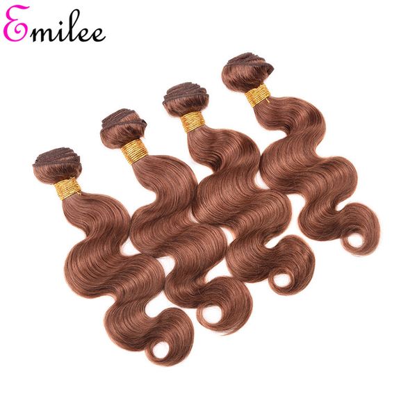 

emilee pre-colored ombre hair 3 bundles brown 30# remy hair brazilian body wave 30# hair bundles 10 inch 12 inch, Black