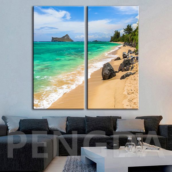 

canvas pictures wall art print paintings beach stone landscape modern home decoraton poster frame modular for bedside background
