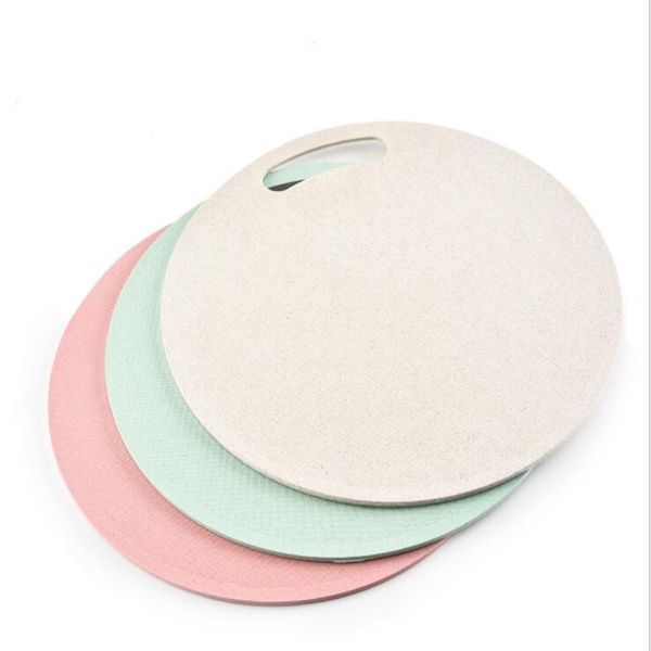 

kitchen board fruit vegetable cutting board round chopping blocks wheat straw antibacterial non-slip cutting boards kitchen tool