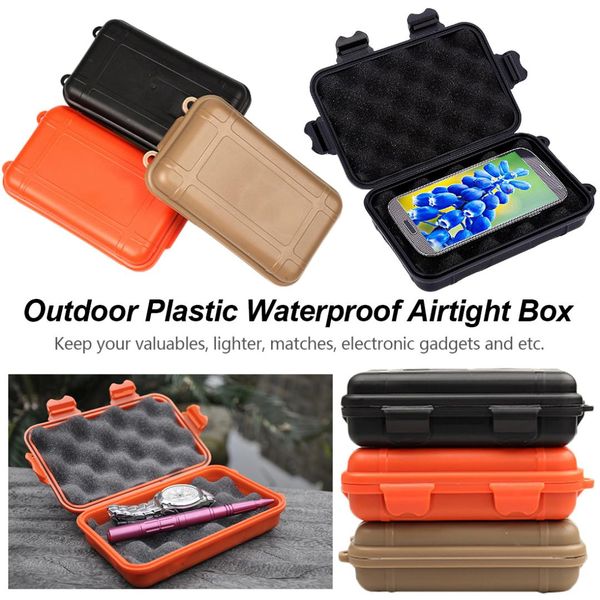 

outdoor shockproof box protection waterproof boxes tool box matches case holder for storage tools travel sealed container