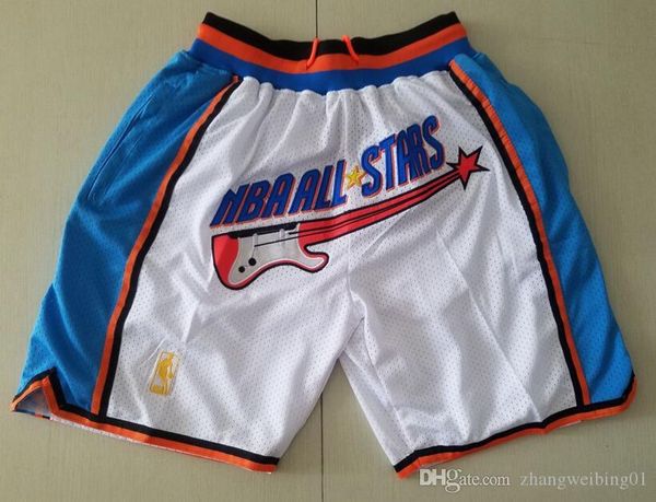 

mens 96 season all-game-star 23 michael jordan just don stitched breathable pocket nba pants sweatpants classic shorts, Black