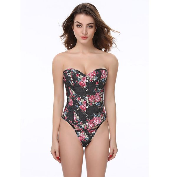 

lace women floral corsets waist high trainer control shaper buttocks lifter panty hip abdomen underwear bodysuit shapewear n4, Black;white