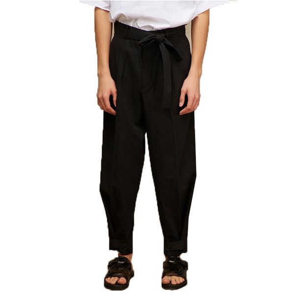 

2019 new men's clothing gd hair stylist fashion casual pants harem pants plus size singer costumes 27-44, Black