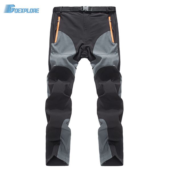 

goexplore hiking pants men 2018 outdoor summer quick dry breathable trekking pant camping climbing mountain fishing pants, Black;green