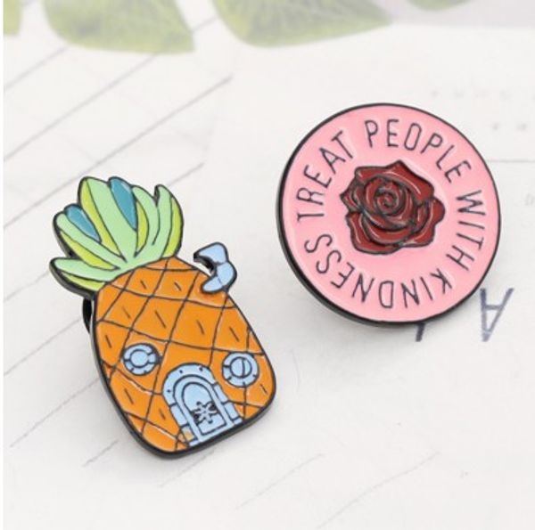 

jewelry badge brooches treat people with kindness lapel pins bags pin badge brooch pin clothes scarf jewelry, Gray