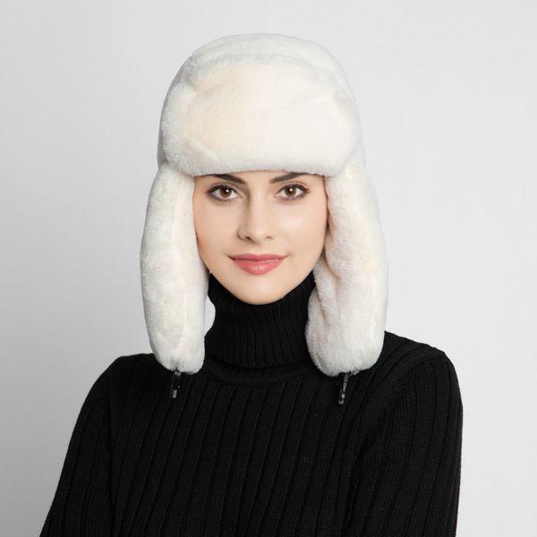 

winter women bomber hats men velvet warm thickened ear flaps winter hats for women russian bomber hat earflap caps new 2019, Blue;gray