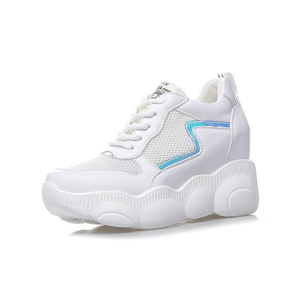 

women's flat platform sneakers 2019 spring white/black hidden heel shoes for woman autumn shoes rubber sole ladies sneakers shoe